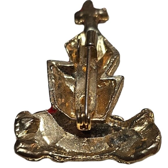 Vintage Christmas Brooche L12 - Picture 2 of 2